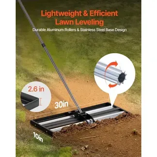 VEVOR Rasen Rakel 255×763 mm, Rasen Nivellierrechen mit 210 cm Extra Langen Stiel, Flächenebner inkl. Handschuhe, Levelingrake, Rasenrechen zum Nivellieren von Gärten & Golfplätzen VEVOR Rasen Rakel 255×763 mm, Rasen Nivellierrechen mit 210 cm Extra Langen Stiel, Flächenebner inkl. Handschuhe, Levelingrake, Rasenrechen zum Nivellieren von Gärten & Golfplätzen