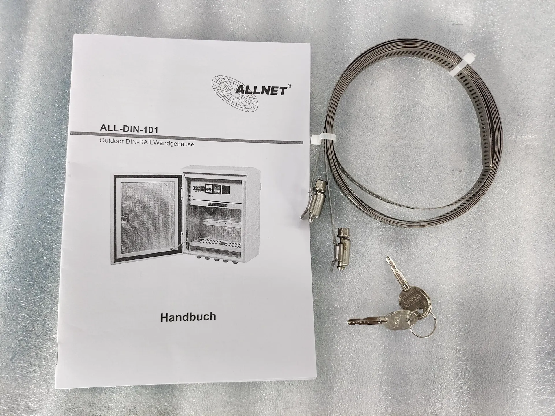 ALLNET DIN-RAIL Wandgehäuse, T220mm, Lichtgrau, IP66, ÜS, 16x M25 ALL-DIN-101-AC – Bild 7