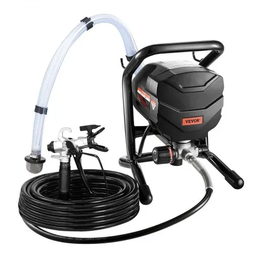 VEVOR Airless-Farbspritzgerät mit Ständer 650 W hocheffizientes Airless Spritzgerät 3000 PSI elektrische Farbspritzmaschine, Verlängerungsstange und Reinigungssets für Außenmöbel Zäune – Bild 8