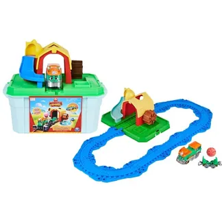 Mighty Express Farmbahnhof Spielset mit Farm-Frieda, Spielfahrzeug Mighty Express Farmbahnhof Spielset mit Farm-Frieda, Spielfahrzeug