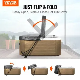 VEVOR Abdeckungslifter, Spa-Abdeckungslifter, Höhe 80-105 cm, Verstellbar, Beidseitig darunter installiert, Geeignet für Rechteckigen Badewannen, Spa VEVOR Abdeckungslifter, Spa-Abdeckungslifter, Höhe 80-105 cm, Verstellbar, Beidseitig darunter installiert, Geeignet für Rechteckigen Badewannen, Spa