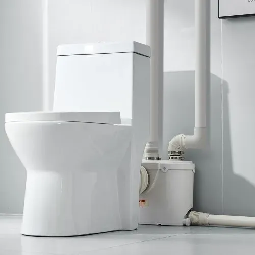 VEVOR Hebeanlage, 500 W, 110 L/min Durchfluss, 8 m Förderhöhe, Schmutzwasserpumpe mit 4 Wassereinlässen, Abwasserhebeanlage für Toilette, Keller, Dusche, Waschbecken, Waschküche, Badewanne – Bild 7