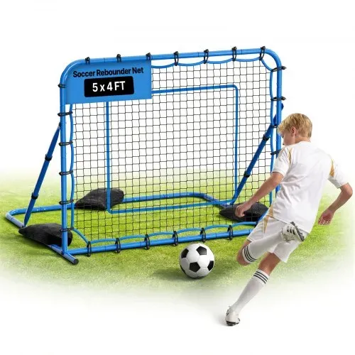 VEVOR Fußball Rebounder 147 x 117 cm, Rückprallnetz mit Verstellbarem Winkel & Robustem Eisenrahmen, PE-Trainingsnetz für Ballkontrolle & Passtraining, Balltrainingsgerät für Jugendliche & Erwachsene – Bild 7