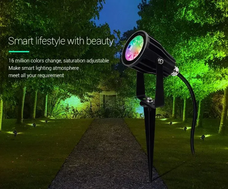 MiBoxer FUTC04 LED Garten Lampe 6W RGB-WW (RGB-CCT) mit Funk und WLAN IP65 230V – Bild 3