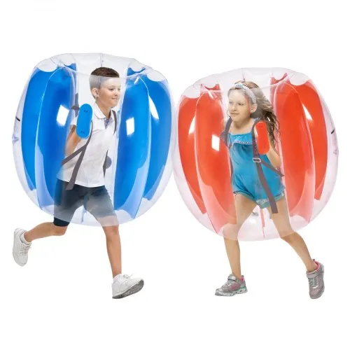 VEVOR Aufblasbare Bumper Balls 2er-Pack, 0,9 m Bälle Kinder & Jugendliche, PVC-Bumper-Stoßball für Teamspiele im Freien, Outdoor Spielzeug für Spielplatz, Hof, Rote Streifen + Blaue Streifen VEVOR Aufblasbare Bumper Balls 2er-Pack, 0,9 m Bälle Kinder & Jugendliche, PVC-Bumper-Stoßball für Teamspiele im Freien, Outdoor Spielzeug für Spielplatz, Hof, Rote Streifen + Blaue Streifen