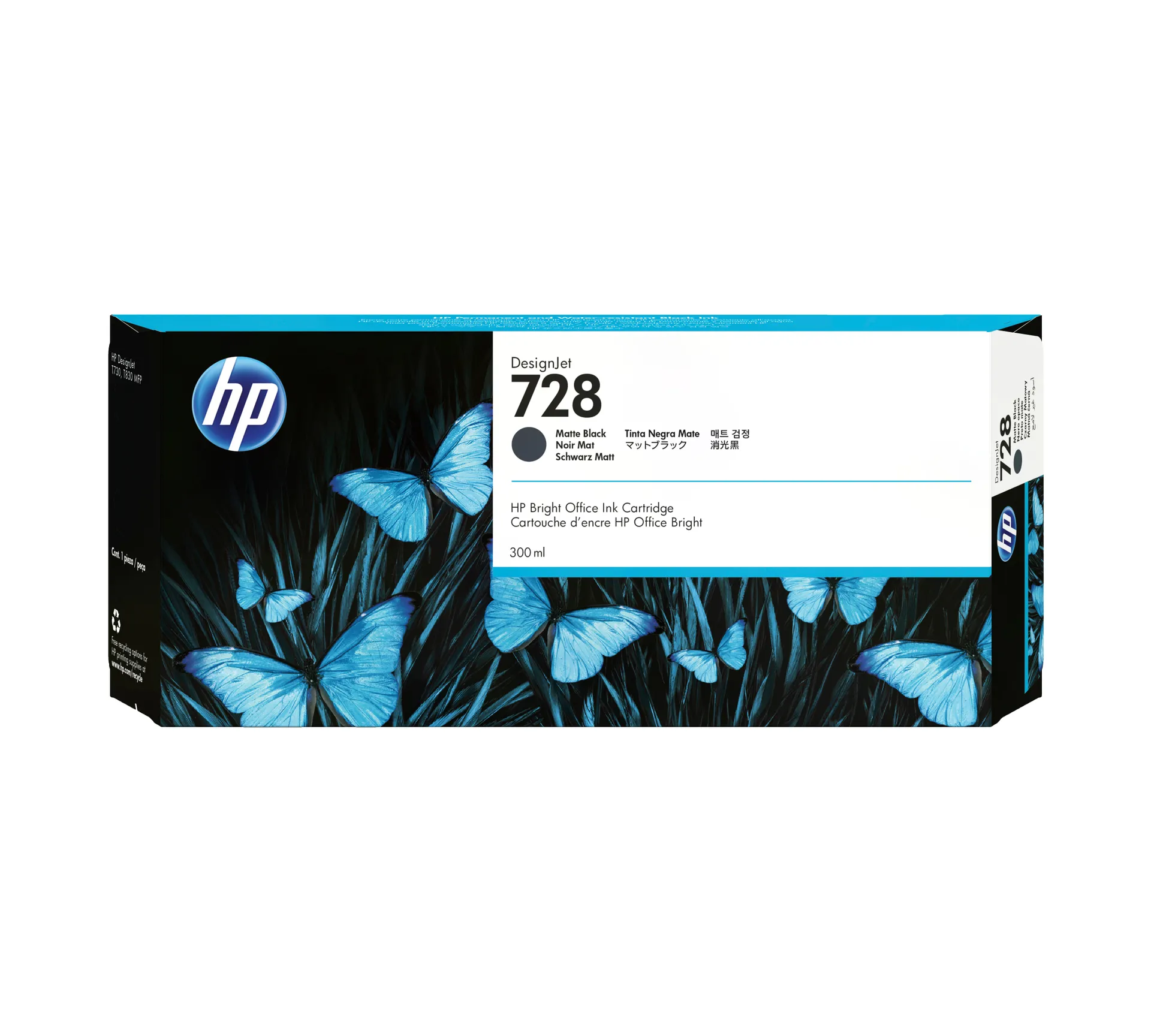 HP 728 Mattschwarz DesignJet Druckerpatrone, 300 ml HP 728 Mattschwarz DesignJet Druckerpatrone, 300 ml