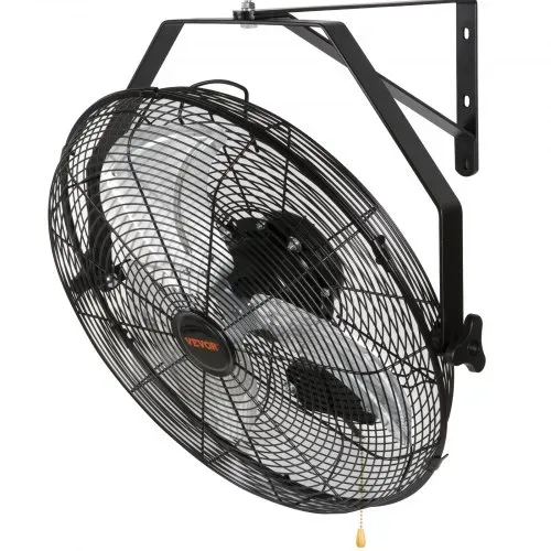 VEVOR Wandventilator, 57 cm, wasserdichter oszillierender Wandventilator, 3 Geschwindigkeiten, 4150 CFM, gewerblicher Wohnventilator zur Kühlung von Lager, Gewächshaus, Werkstatt, Terrasse, Schwarz – Bild 8
