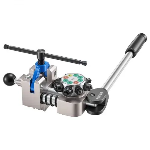 VEVOR 9 tlg. Bremsleitung Bördelgerät Set, 45° Bördelwerkzeug für Bubble- & Doppelbördelung, Rohraufweiter mit 4 Satz Matrizen für 4,76-9,52mm Außendurchmesser, Bremsleitung Reparatursatz für KFZ – Bild 8
