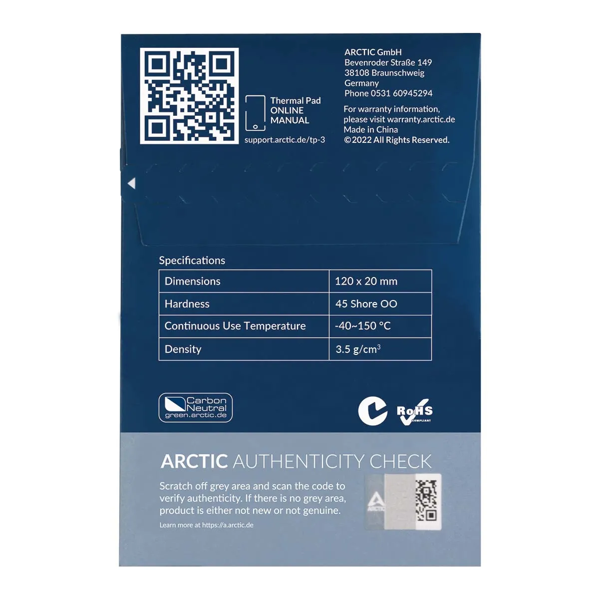 ARCTIC TP-3 Premium Performance Thermal Pad 120 x 20 mm, 0.5 mm – Bild 6