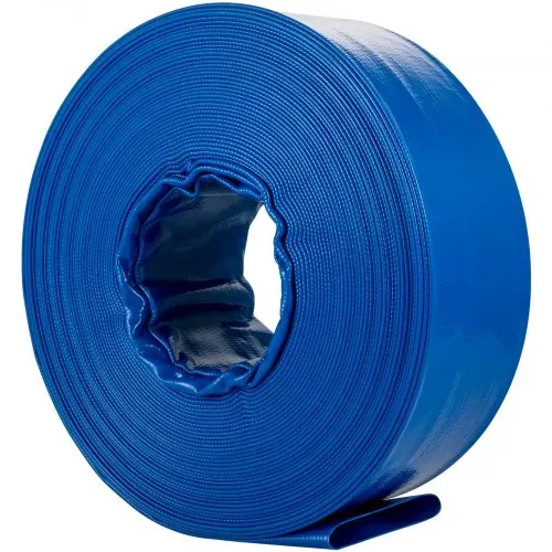 VEVOR Abflussschlauch, 51 mm x 32 m, PVC-Gewebe-Flachschlauch, robuster Rückspül-Ablaufschlauch mit Klemmen, wetterfest und platzsicher, ideal für Schwimmbad und Wassertransfer, blau – Bild 10