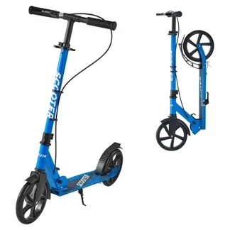 VEVOR Scooter (2 Räder) ab 8 Jahren, Cityroller Kinderroller Straßenroller mit höhenverstellbarem Lenker & rutschfestem Deck & Handbremse, faltbarer Tretroller bis zu 100 kg, Schwarz + Blau VEVOR Scooter (2 Räder) ab 8 Jahren, Cityroller Kinderroller Straßenroller mit höhenverstellbarem Lenker & rutschfestem Deck & Handbremse, faltbarer Tretroller bis zu 100 kg, Schwarz + Blau