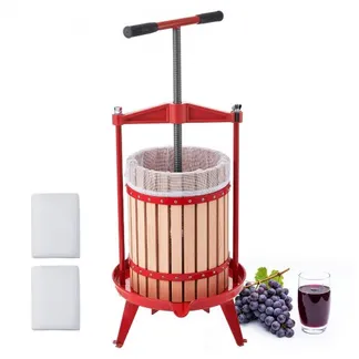 VEVOR Manuelle Beerenpresse 18 L, Weinpresse und Obstpresse für Äpfel, Weintrauben, Orangen und Gemüse, Korb aus Massivem Buchenholz, Apfelpresse mit 2 Filterbeuteln & T-förmigem Griff, Saftpresse VEVOR Manuelle Beerenpresse 18 L, Weinpresse und Obstpresse für Äpfel, Weintrauben, Orangen und Gemüse, Korb aus Massivem Buchenholz, Apfelpresse mit 2 Filterbeuteln & T-förmigem Griff, Saftpresse