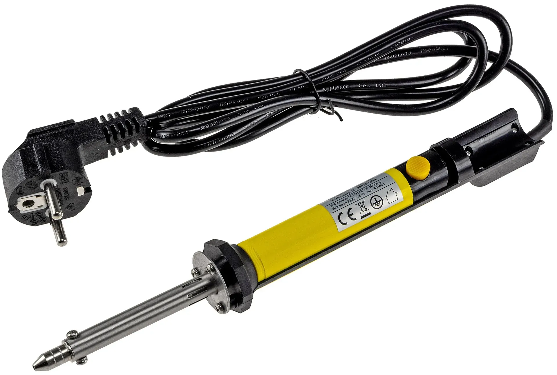 Entlötpumpe “CT-EH 40” mit Heizung 230V, 40Watt, 1,25m Kabel Entlötpumpe “CT-EH 40” mit Heizung 230V, 40Watt, 1,25m Kabel
