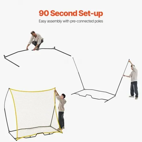 VEVOR Fußball-Rebounder tragbarer Fußballtrainer 7 x 7 Fuß Fußball-Trainingsgerät aus Eisen & Polyester, Sport-Fußball-Rebounder-Wand mit tragbarer Tasche, für Team-Solotraining Passen Volley – Bild 6