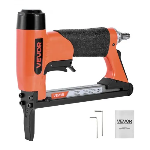 VEVOR Drucklufttacker, Druckluftnagler für Feindrahtklammern der Serie 50, 12,8 mm Krone, 6–16 mm Länge, max. 110 Stk. Klammergerät für Polsterarbeiten, Holzbearbeitung, Heimwerken VEVOR Drucklufttacker, Druckluftnagler für Feindrahtklammern der Serie 50, 12,8 mm Krone, 6–16 mm Länge, max. 110 Stk. Klammergerät für Polsterarbeiten, Holzbearbeitung, Heimwerken