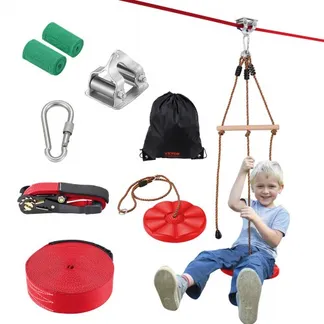 VEVOR Zipline-Set für Kinder & Erwachsene, 20 m Zipline-Sets bis zu 150 kg, Seilrutschen für den Außenbereich im Hinterhof, Spielplatzunterhaltung mit Zipline, Nylon-Sicherheitsgurt & Zubehörsatz VEVOR Zipline-Set für Kinder & Erwachsene, 20 m Zipline-Sets bis zu 150 kg, Seilrutschen für den Außenbereich im Hinterhof, Spielplatzunterhaltung mit Zipline, Nylon-Sicherheitsgurt & Zubehörsatz