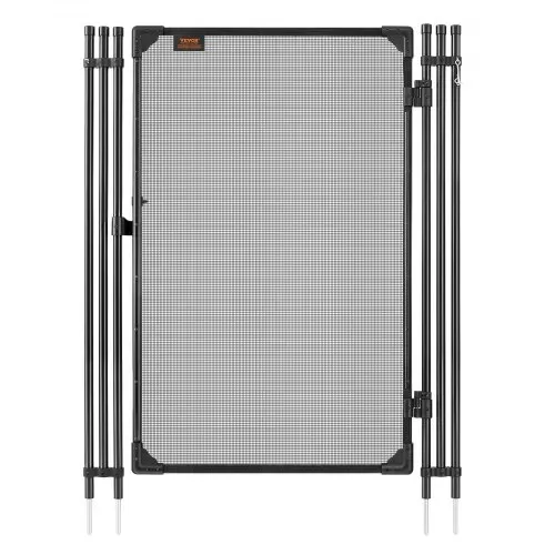 VEVOR Poolzaun Tor 1,2x0,75 m, Tür für Poolschutzzaun Kinderschutzzaun, Sicherheitstor-Set mit Metallriegel, 352 g/m² Teslin-PVC-Gewebe, Rundrohr, Abschließbar, für Schwimmbecken, Schwarz – Bild 10