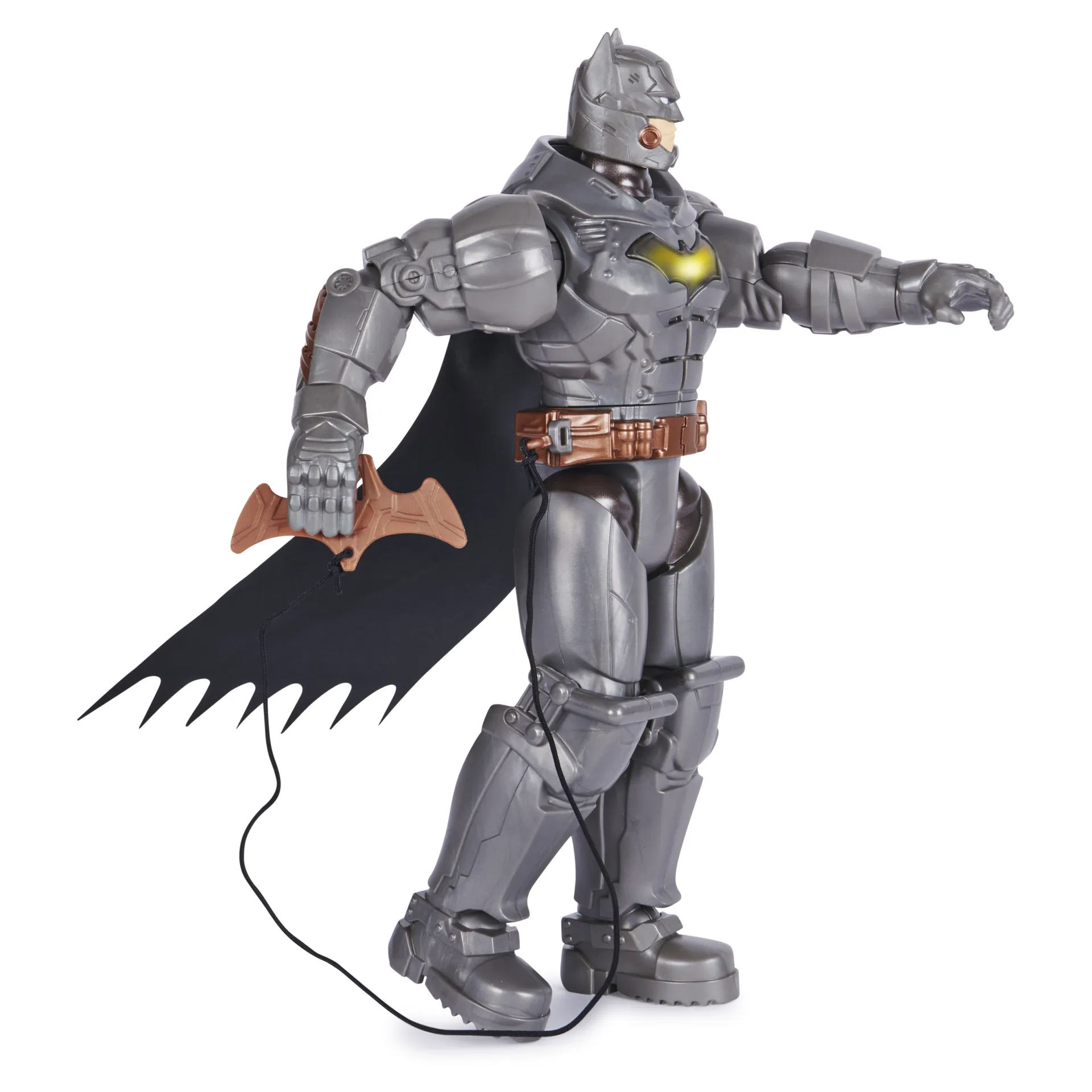 DC Comics Batman 30cm Deluxe - Actionfigur mit Schlag- und Wurffunktion, 5 Ausrüstungsgegenständen, Licht- und Soundeffekten – Bild 4
