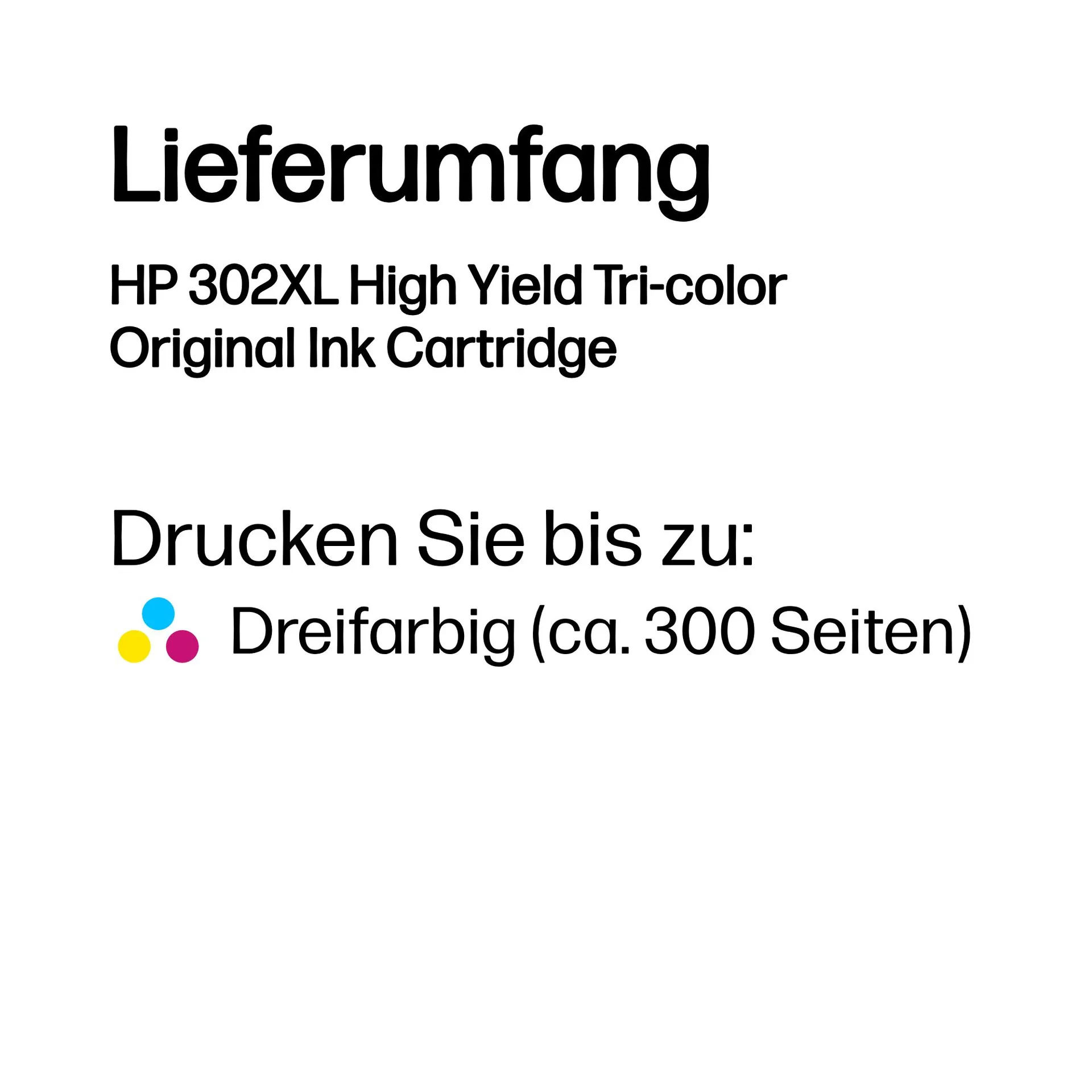 HP Original 302XL Cyan/Magenta/Gelb Druckerpatrone mit hoher Reichweite – Bild 3