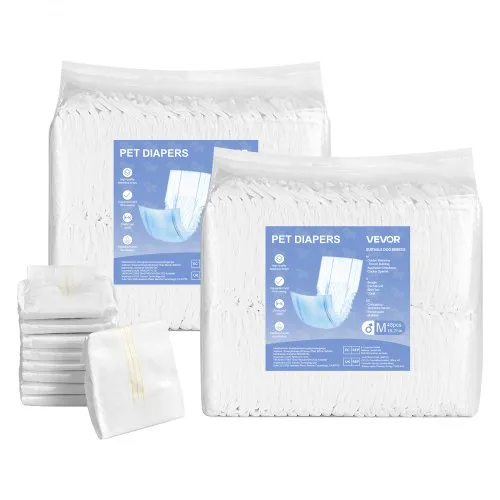 VEVOR Hundewindeln, 45,72-63,5 cm Taillenumfang, Einwegwindeln, Rüdenwindeln, 360° auslaufsichere Bauchbänder mit Nässeindikator für Rüden, Training, Inkontinenz, M, 2 Packungen à 48 Stk. VEVOR Hundewindeln, 45,72-63,5 cm Taillenumfang, Einwegwindeln, Rüdenwindeln, 360° auslaufsichere Bauchbänder mit Nässeindikator für Rüden, Training, Inkontinenz, M, 2 Packungen à 48 Stk.