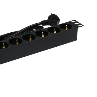 ALLNET 19″zbh. Steckdosenleiste, 9xDosen(CEE7)->Stecker(CEE7), Schalter, Schwarz, Synergy 21 ALLNET 19″zbh. Steckdosenleiste, 9xDosen(CEE7)->Stecker(CEE7), Schalter, Schwarz, Synergy 21