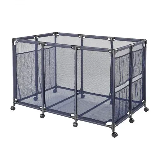 VEVOR Pool-Aufbewahrungsbehälter, 125x84x84 cm, Aufbewahrungsbox, Aufbewahrungswagen, Organizer mit Seitentaschen & Rollen, Robustem Metallrahmen, Netzkorb für Poolspielzeug – Bild 10