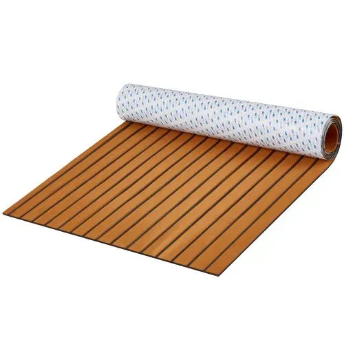 VEVOR Bootsbodenbelag, EVA-Schaum-Bootsdeck 2400 x 1160 x 6 mm, rutschfester selbstklebender Bodenbelag, 27840 cm² großer Marineteppich für Boote, Yachten, Pontons, Kajakdecks – Bild 8