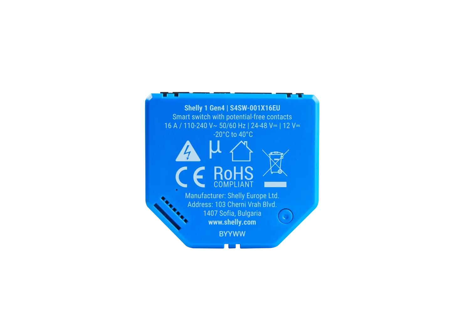 Shelly · Unterputz · "1 Gen4" · Relais · max 16A · 1 Kanal · WLAN · Matter · Zigbee · Bluetooth – Bild 8