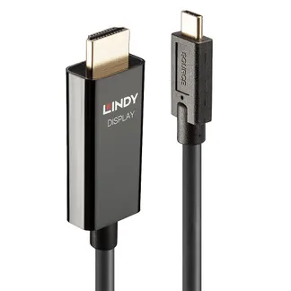 Lindy 43317 Videokabel-Adapter 10 m USB Typ-C HDMI Typ A (Standard) Schwarz Lindy 43317 Videokabel-Adapter 10 m USB Typ-C HDMI Typ A (Standard) Schwarz