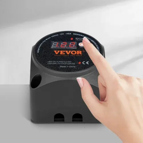 VEVOR Spannungsgesteuertes Trennrelais, 12 V, 140 A, manueller und automatischer Modus, spannungsempfindliches VSR-Relais mit LCD-Bildschirm, für ATV, UTV, Wohnmobil, Geländewagen, LKW, Boot, Yacht – Bild 7