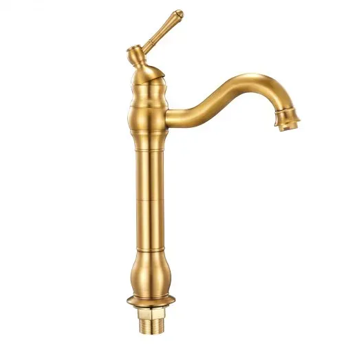 VEVOR Einhebelwaschtischarmatur Wasserhahn mit Druckknopfablauf, Waschbeckenarmatur Küchenwasserarmaturen Waschtischhahn, Einhebelmischer für Badezimmer Wohnmobil Waschbecken Messinggehäuse – Bild 8