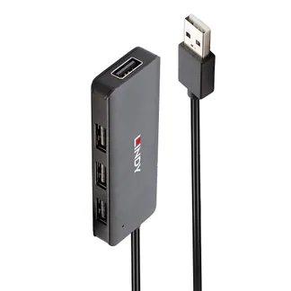 Lindy 42986 Schnittstellen-Hub USB 2.0 480 Mbit/s Schwarz Lindy 42986 Schnittstellen-Hub USB 2.0 480 Mbit/s Schwarz