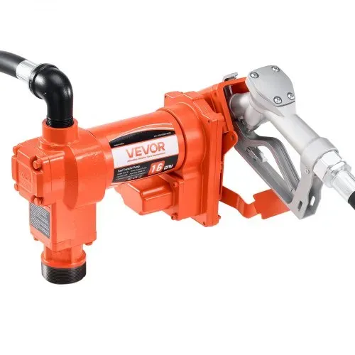 VEVOR Kraftstoff Umfüllpumpe, 12 V DC, 60,5 L/min, 1/4 PS, Diesel-Transferpumpe mit manueller Düse, Auslass- & Saugschlauch, für Benzin, Kerosin, Ethanol-Mischungen, Methanol, Biodiesel – Bild 9