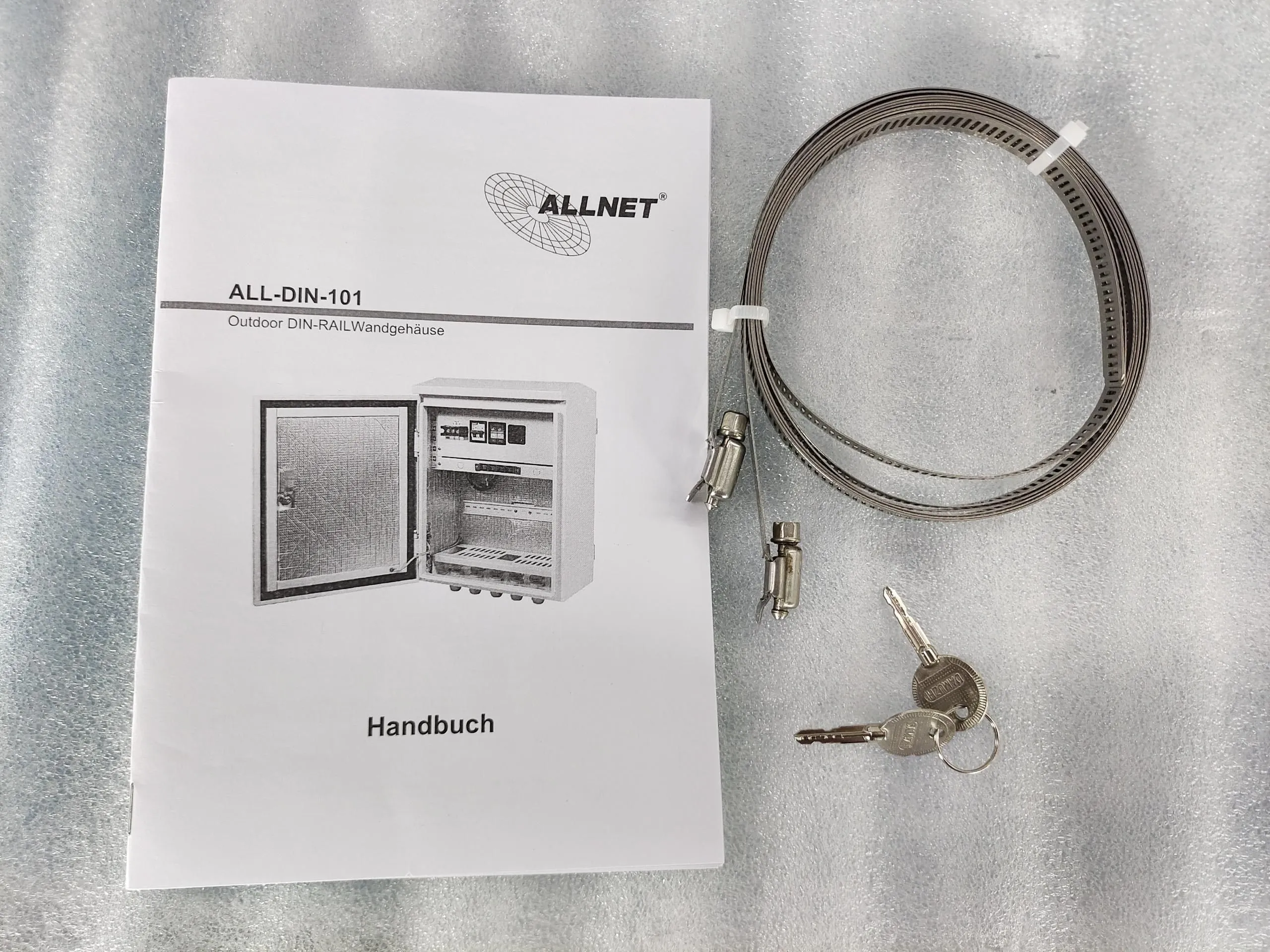 ALLNET DIN-RAIL Wandgehäuse, T220mm, Lichtgrau, IP66, ÜS, 16x M25 ALL-DIN-101-AC – Bild 7