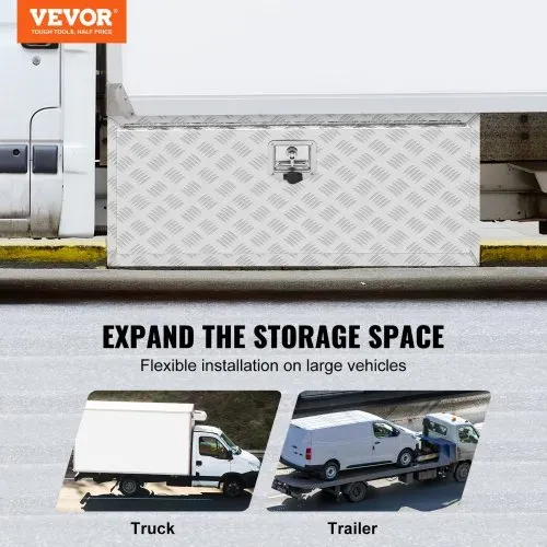 VEVOR Truckbox Werkzeugbox Anhängerbox Werkzeugkasten 914x430x460mm Pickup-Aufbewahrungsbox, Aluminium-Diamantplatten-Werkzeugkasten mit Schloss & Schlüsseln, Wasserdichte Anhänger-Aufbewahrungsbox VEVOR Truckbox Werkzeugbox Anhängerbox Werkzeugkasten 914x430x460mm Pickup-Aufbewahrungsbox, Aluminium-Diamantplatten-Werkzeugkasten mit Schloss & Schlüsseln, Wasserdichte Anhänger-Aufbewahrungsbox
