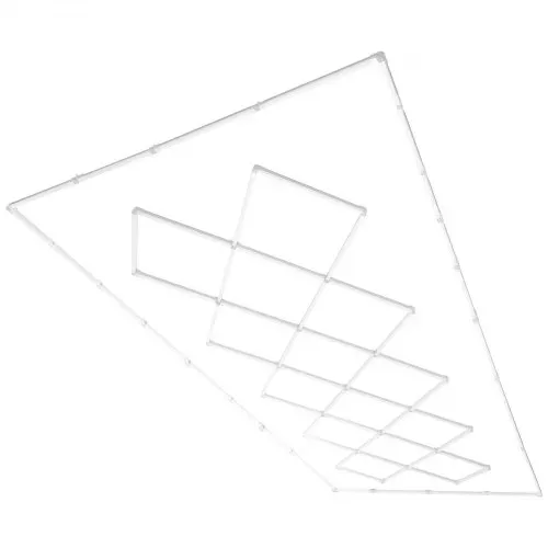 VEVOR LED-Garagenleuchten, 88000 lm, 6500 K, 14 Rastersysteme, quadratische Garagen-Deckenleuchten, DIY, kaltweiß, Autodetaillierung, Garagenbeleuchtung, superhelles Ladenlicht für Keller, Lager, Auto-Schönheitswerkstatt – Bild 9