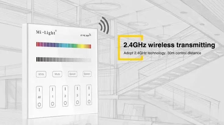 MiBoxer T3 LED Fernbedienung Smart Panel RGB/RGB-W 4 Zonen – Bild 4