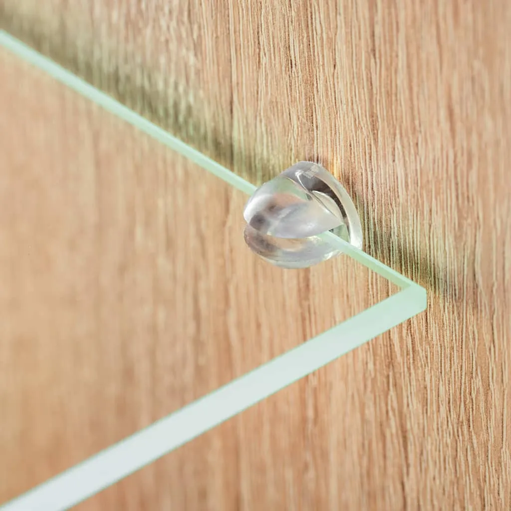 vidaXL TV-Wohnwand mit LED-Leuchten Sonoma Eiche und Weiß – Bild 7