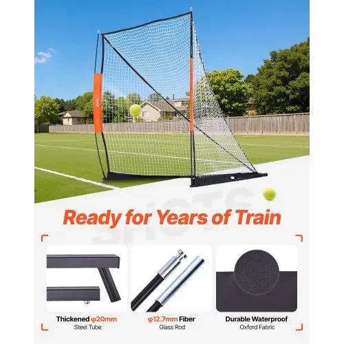 VEVOR Lacrosse-Tor, 6' x 6' Lacrosse-Netz, tragbares Lacrosse-Tor mit Tragetasche, Glasfaserstange, Hinterhof-Lacrosse-Trainingsausrüstung, einfach aufzubauendes College-Tor, perfekt für das Training – Bild 3