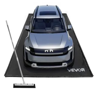 VEVOR Auffangmatte PVC-Garagenbodenmatte rutschfest (2,4 x 4,9 x 0,03 m) mit Abziehbesen, strapazierfähiger & wasserfester Auffangschutz Bodenschutz vor Schnee Regen Schlamm, Garagenmatte Schwarz VEVOR Auffangmatte PVC-Garagenbodenmatte rutschfest (2,4 x 4,9 x 0,03 m) mit Abziehbesen, strapazierfähiger & wasserfester Auffangschutz Bodenschutz vor Schnee Regen Schlamm, Garagenmatte Schwarz