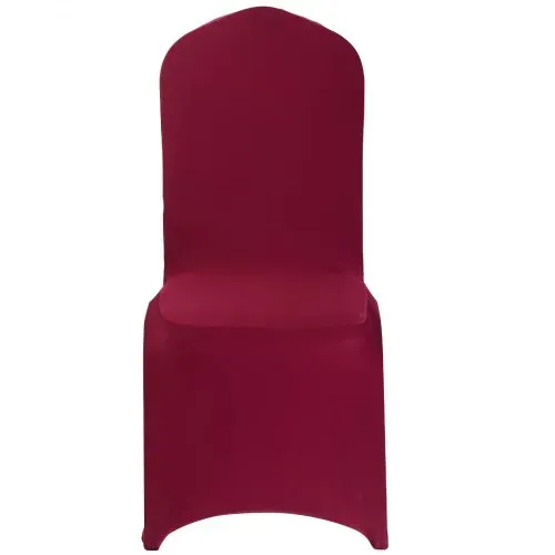 VEVOR Stuhlhussen Stuhlbezug 50 Stk. waschbarer & abnehmbarer Stuhlüberzug aus Polyester-Spandex für Hochzeitsfeiern Esszimmerbankette Restaurant, passend für Stühle (51 x 45 x 95 cm) Burgunderrot – Bild 9