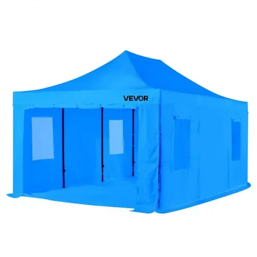 VEVOR tragbares Lackierkabinenzelt (587x398x178 cm) Sprühfarbenzelt für Sprühmalerei, wasserfeste & faltbare Farbkabine mit 4 Netz-Seitenfenstern für Autoteile Möbel Motorräder Sprühschutz blau – Bild 10