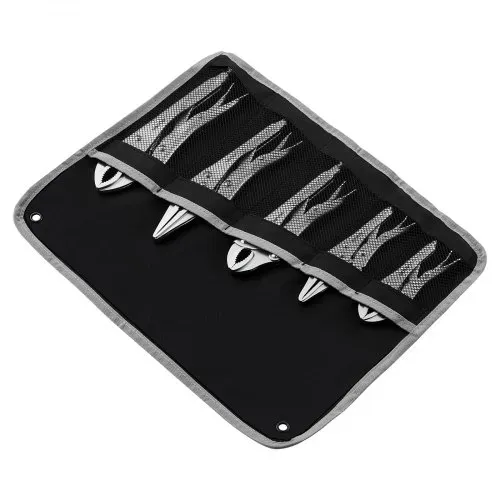 VEVOR Gripzangen Set 5-Teilig Klemmzangen Feststellzangen Langbeckzangen, Für Rohrreparaturen Kfz-Wartung Heimwerkerprojekte, Gebogene Backe & lange Nase, 45#-Kohlenstoffstahl-Backen, A3-Stahl-Griffe – Bild 10