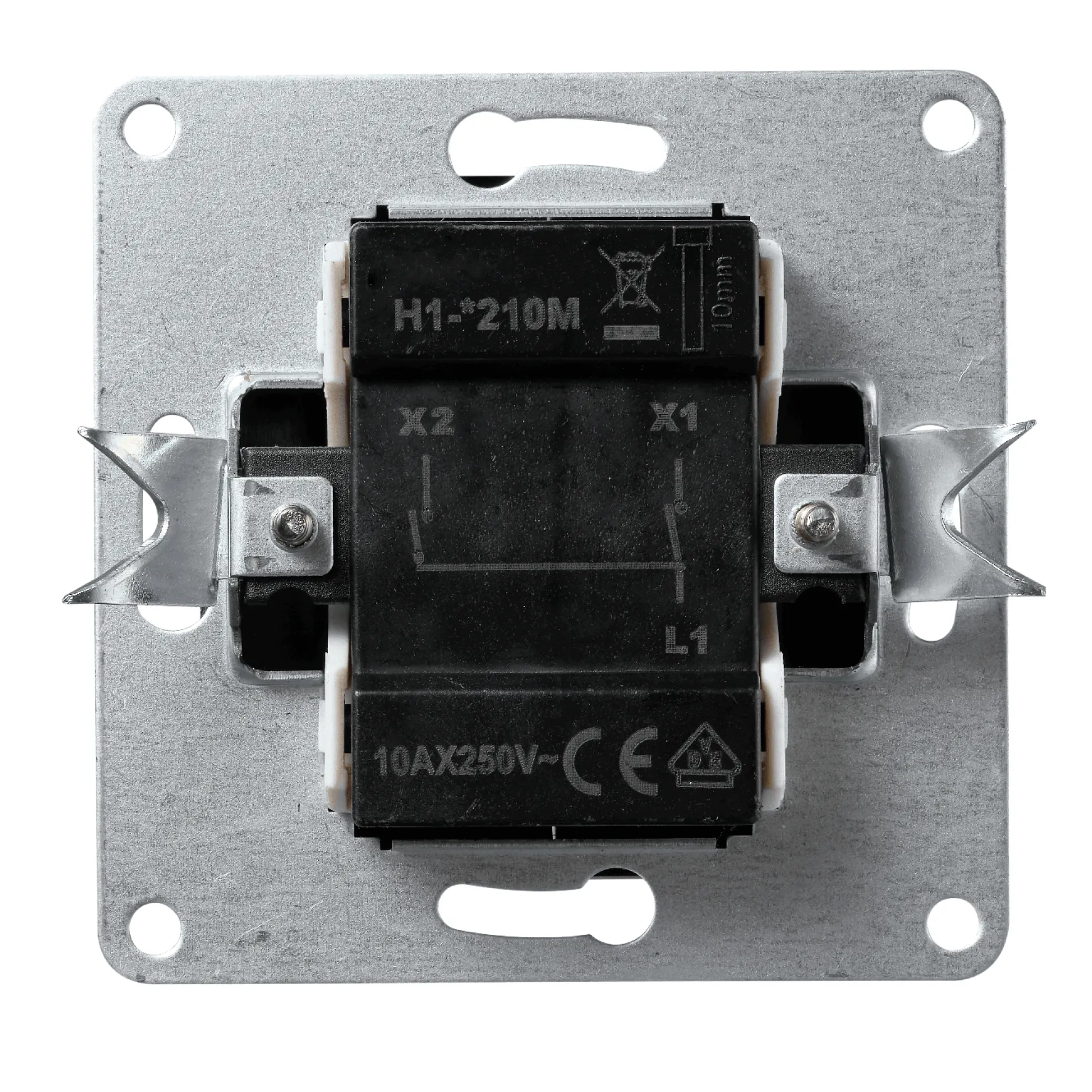 Serien-Schalter McPower ''Flair'', 2-fach, 250V~/10A, UP, matt schwarz – Bild 2