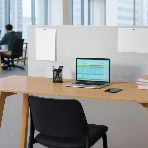 VEVOR Trennwand Schreibtisch, Sichtschutz, 1524x610 mm, zum Anklemmen, Schallschutz aus PET, Raumtrenner für Arbeitsplätze mit 2 C-Klemmen für Büro, Arbeitsplätze, Bibliothek – Bild 7
