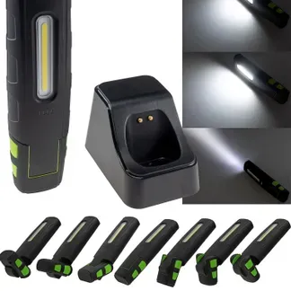 LED Stableuchte mit Akku “FlexiLED 880” Ladeschale, Magnetfuß,10W, 880lm,IP67 LED Stableuchte mit Akku “FlexiLED 880” Ladeschale, Magnetfuß,10W, 880lm,IP67
