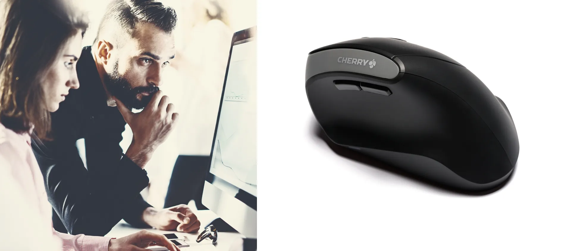 CHERRY MW 4500 Kabellose 45 Grad Maus, Schwarz, USB CHERRY MW 4500 Kabellose 45 Grad Maus, Schwarz, USB