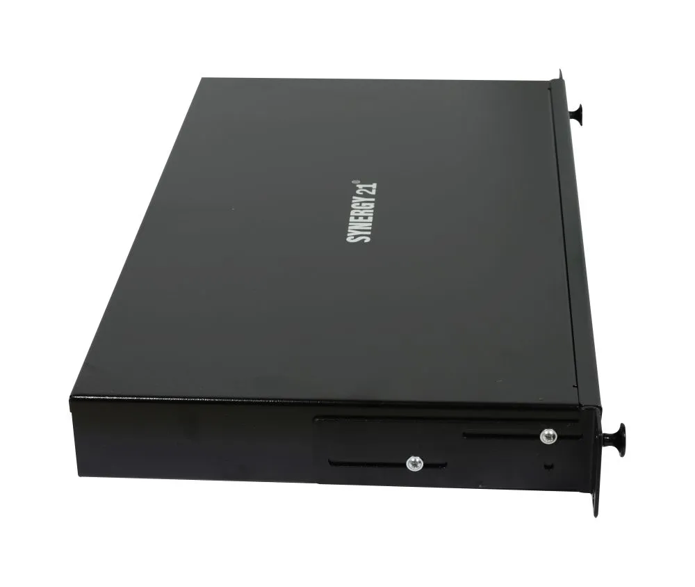 LWL-Patchpanel für 24xLC-Duplex-Buchsen, 19"/1HE, ohne LC-Kupplungen, Schwarz, Synergy 21, – Bild 7