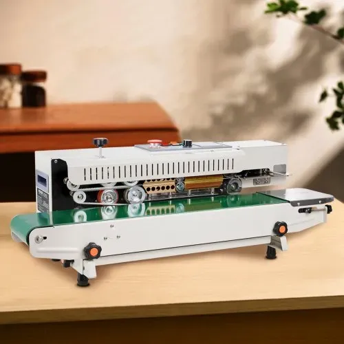 VEVOR Kontinuierliche Beutelbandschweißmaschine, 0,24-0,47 Zoll/6-12 mm Schweißbreite, Horizontale Bandschweißmaschine mit digitaler Temperaturregelung, Beutelschweißgerät für 0,02-0,8 mm Plastikbeutel, Aufblasfunktion – Bild 7