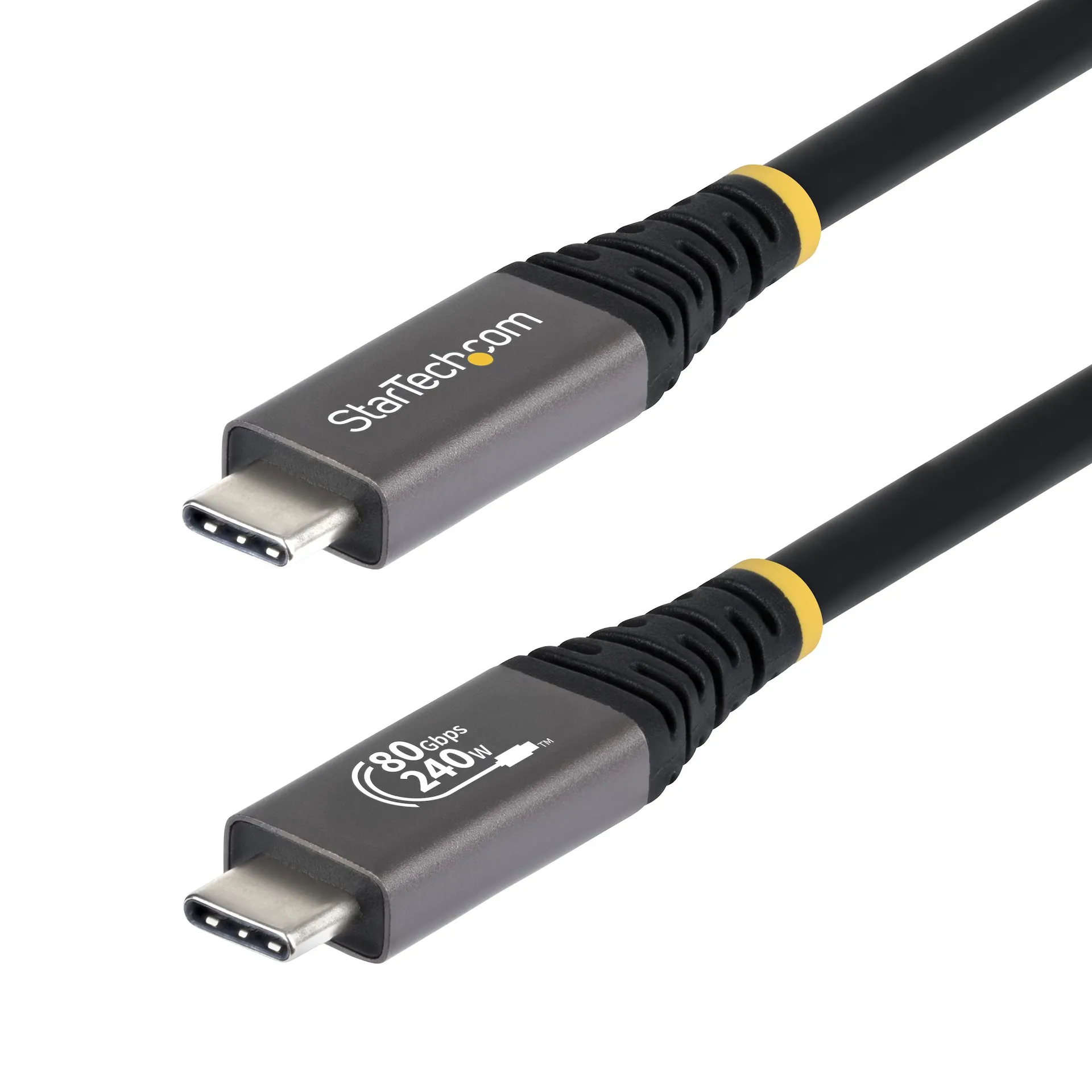 StarTech.com 1,5m USB4 Kabel, 80Gbps, USB-IF-zertifiziertes USB-C Ladekabel, 240W PD, 8K 120Hz/4K 240Hz DP2.1 DP80 Monitorkabel, Thunderbolt 4 Kompatibel – Schwarzes Dockingstation Kabel StarTech.com 1,5m USB4 Kabel, 80Gbps, USB-IF-zertifiziertes USB-C Ladekabel, 240W PD, 8K 120Hz/4K 240Hz DP2.1 DP80 Monitorkabel, Thunderbolt 4 Kompatibel – Schwarzes Dockingstation Kabel